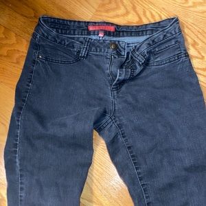 ELLE faded low-rise black jeans